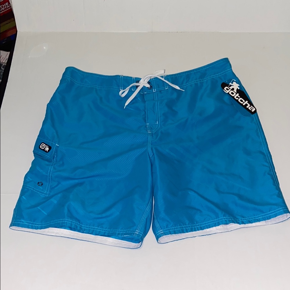 Gotcha Men's XXL Blue Swim Shorts Board Shorts NWT